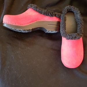 Dansko Red Suede Clog